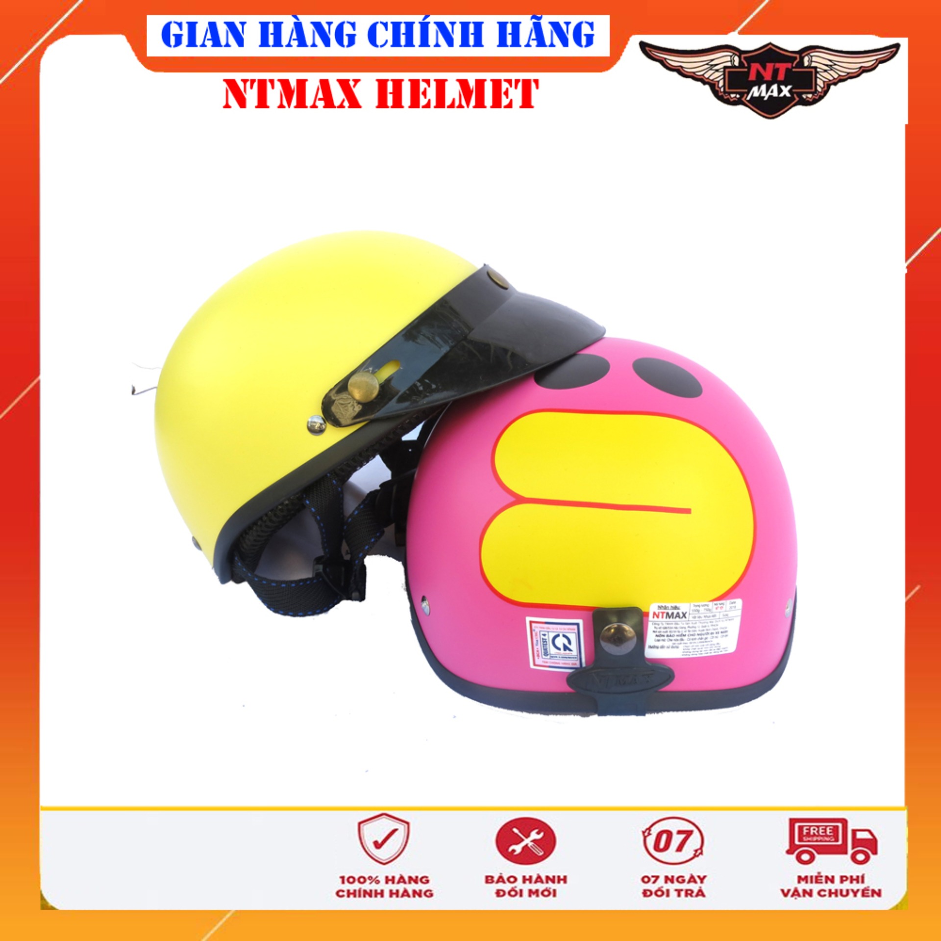 Mũ bảo hiểm ntmax 1/2 vịt siêu cute