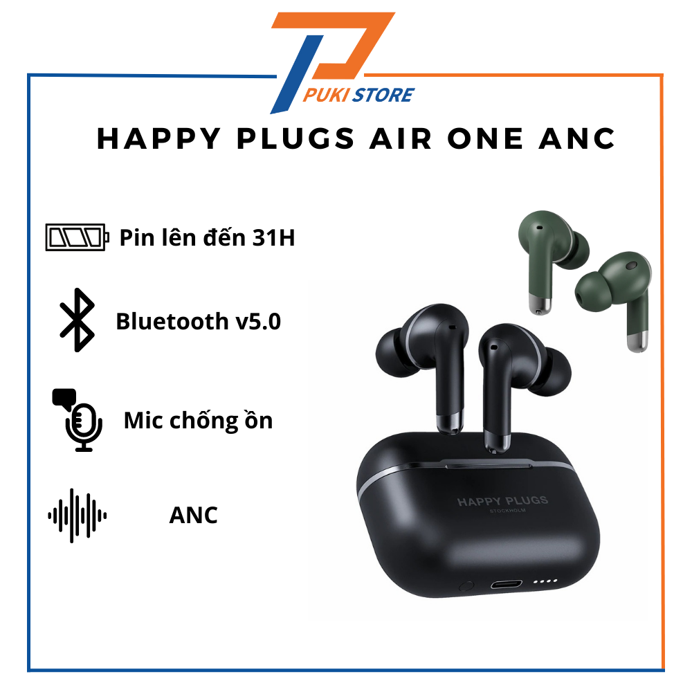 Tai nghe chống ồn Happy Plugs Air One ANC - Tai nghe true wireless Happy Plugs Air 1 ANC
