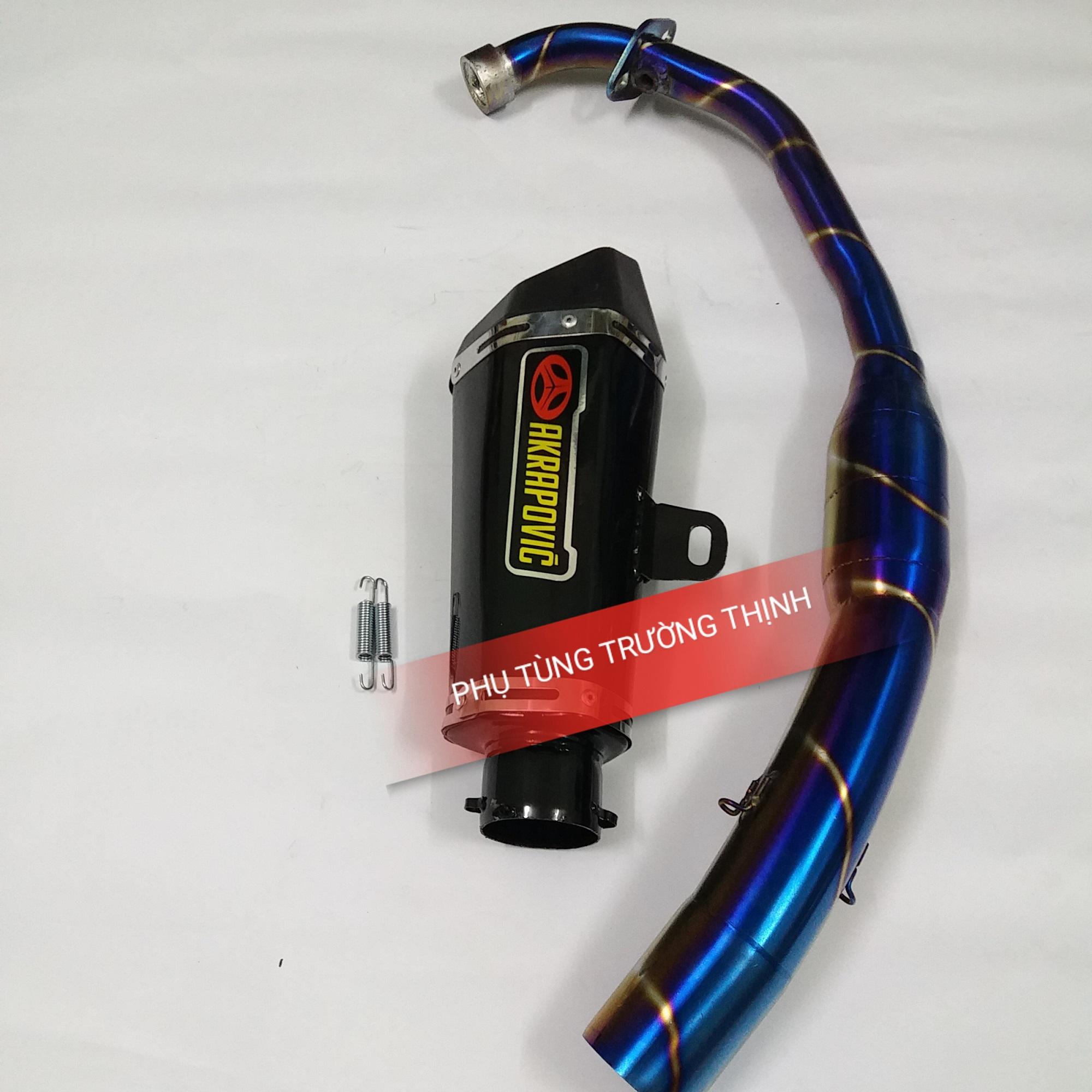 Lon Pô Akrapovic  Full cổ Pô Bầu Hơi Titan dành cho Exciter 150, Ex 135, R15 V3, Raider Fi, Satria Fi,  Winner, Sonic, ...