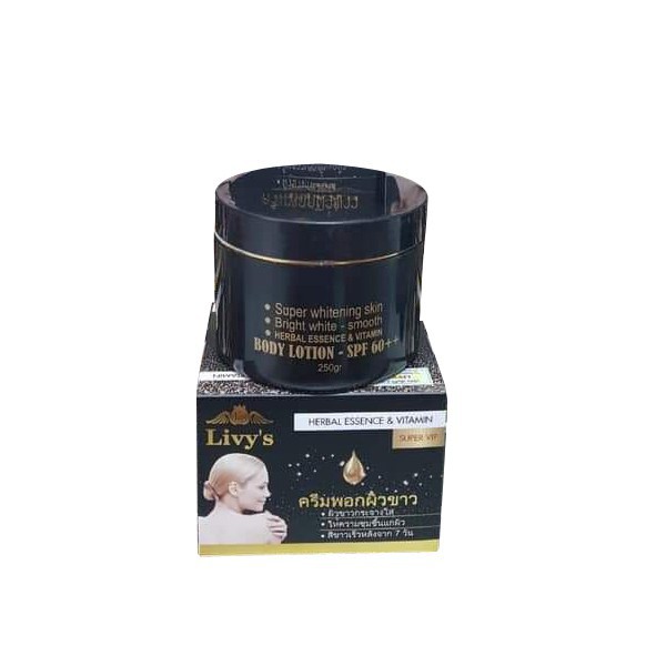 Siêu trắng - kem body livy đen thái lan chính hãng - kem body lotion đen trắng da livy thái lan