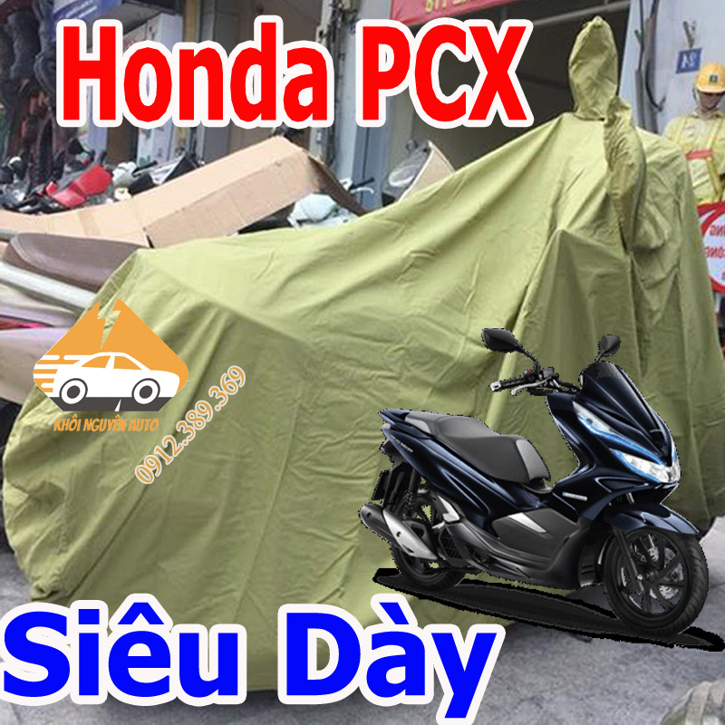 Bạt Phủ Xe Máy  PCX Có Tai Gương áo Trùm Xe Cao Cấp Siêu Dầy, Nặng Vải Dù Siêu Bền SẢN XUẤT TẠI VIỆT NAM