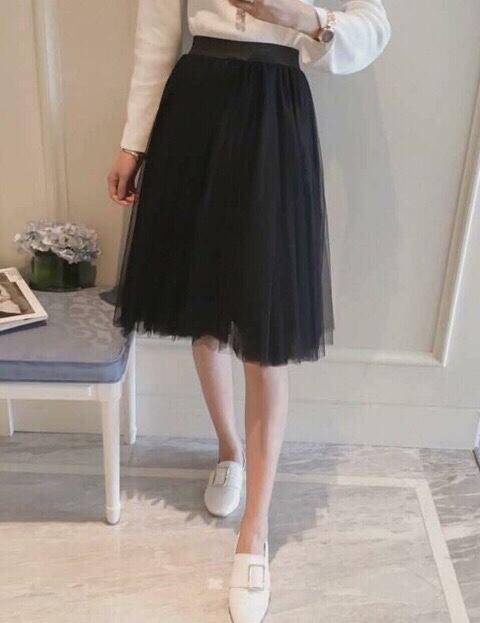 Chân váy lưới lưng thun form 55 kg trở lại