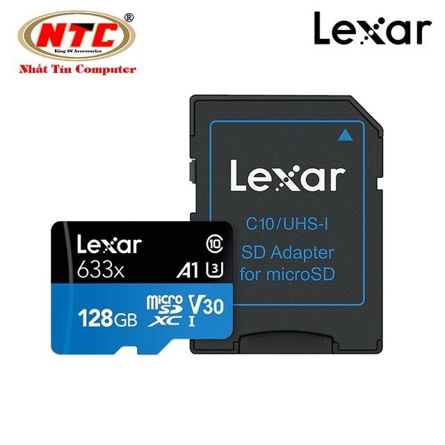Thẻ nhớ microsdxc lexar 128gb a1 v30 633x u3 4k read 95mb/s write 45mb/s adapter nhất tín computer