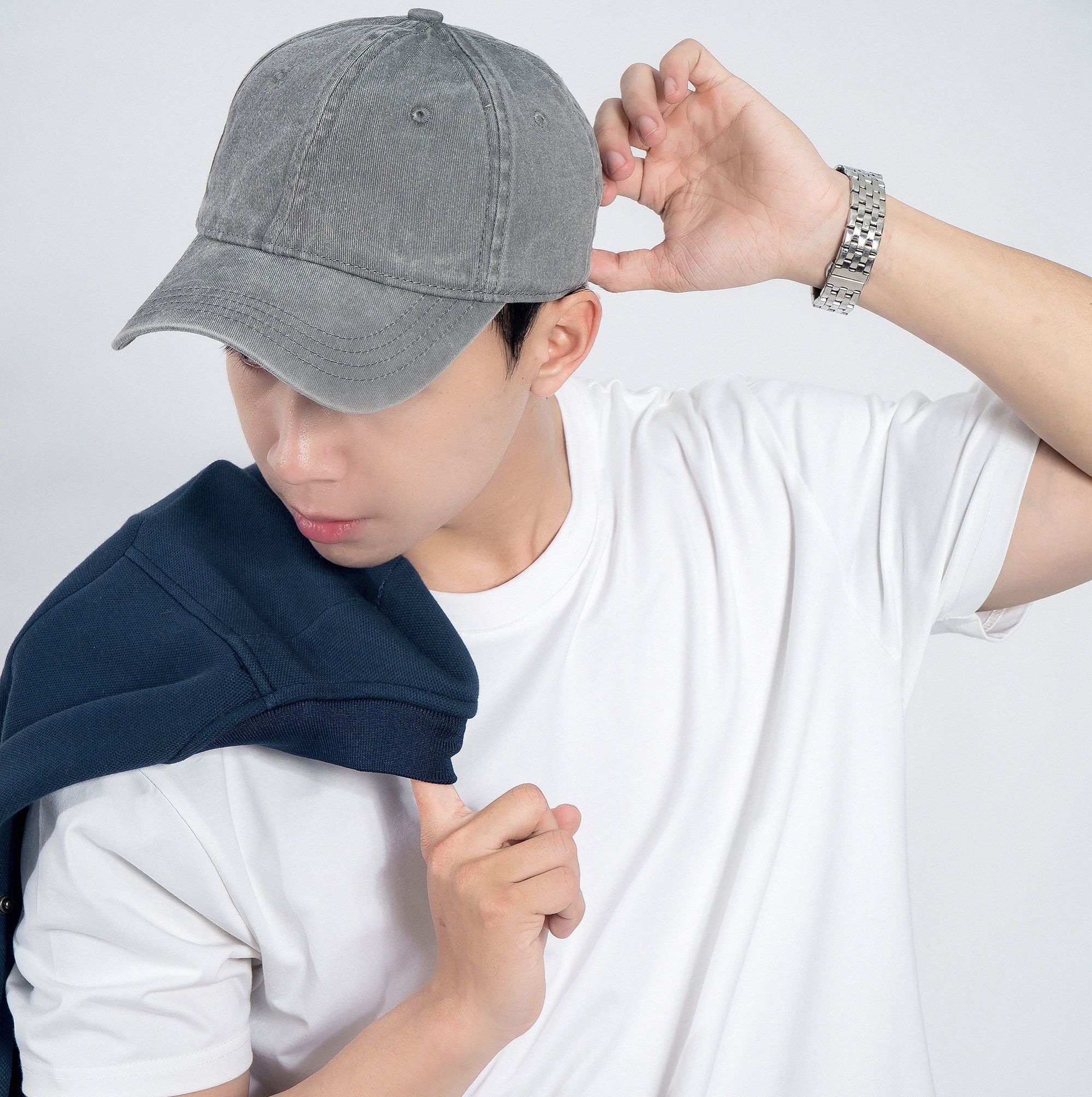 Nón, Mũ lưỡi trai trơn chất liệu khaki POLIDO thời trang nam trẻ trung chống tia UV menswear chất liệu thoáng khí thoải mái