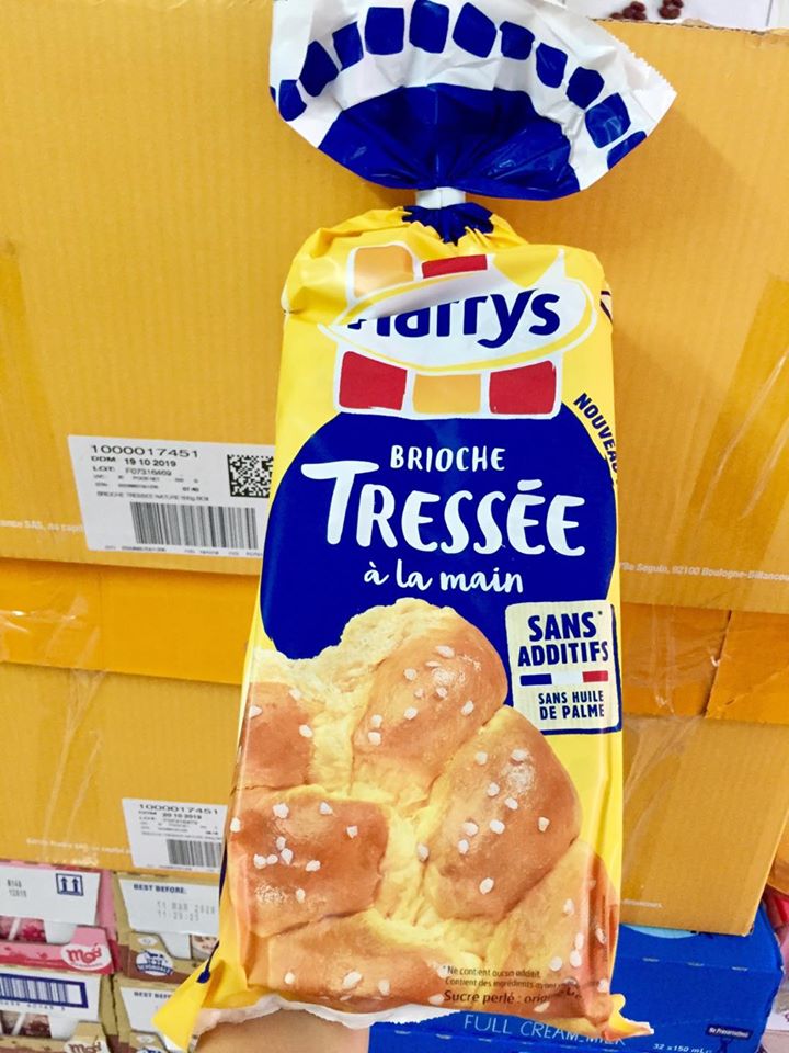 Bánh mì hoa cúc harry’s brioche tressée pháp 500g - nhập khẩu chính hãng pháp