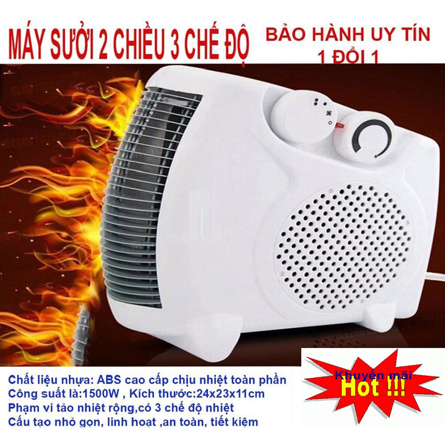 Máy Sưởi Ấm Công Suất Lớn 2 Chiều 3 Chế Độ, Sưởi Ấm Cho Bà Bấu Sau Sinh Trẻ Sơ Sinh Trẻ Nhỏ, Người Già.