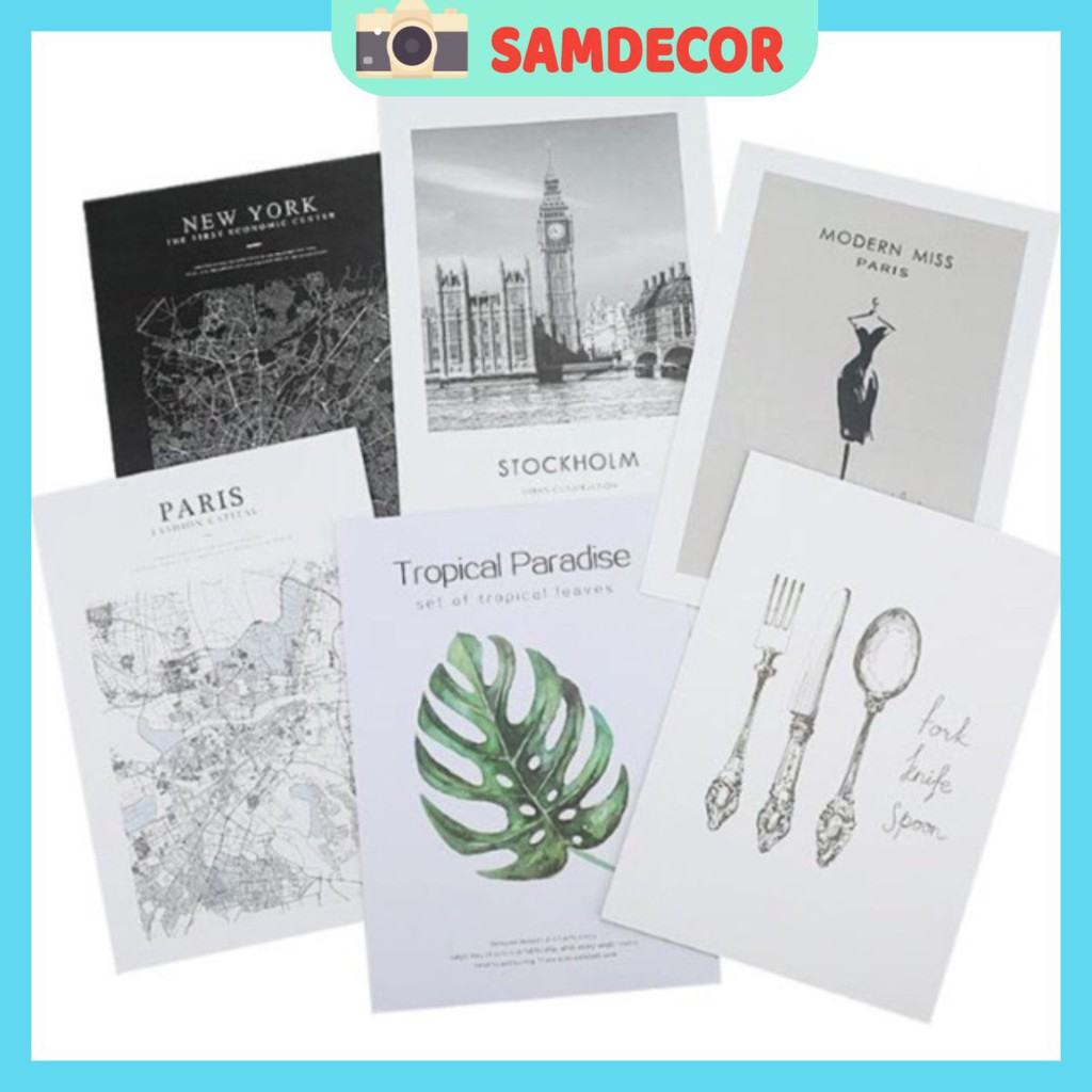 Tấm poster tạp chí chụp ảnh trang trí thời trang