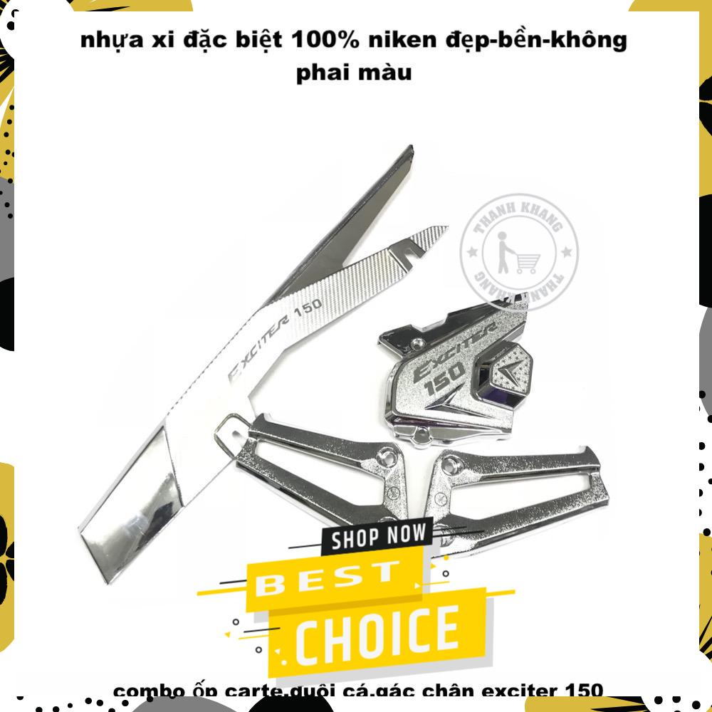 Combo ốp carte, đuôi cá, gác chân exciter 150 021000008 021000015 021000018 3 món