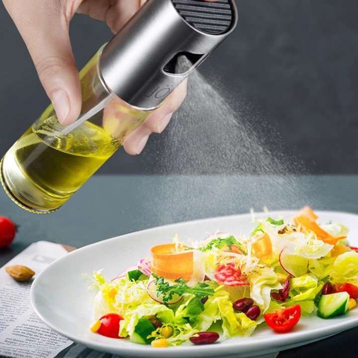 CHAI XỊT DẦU ĂN PHUN SƯƠNG LÊN THỨC ĂN, ĐỒ NƯỚNG TIỆN LỢI - BÌNH XỊT DẦU ĂN THUỶ TINH CAO CẤP - DỄ DÀNG VỆ SINH
