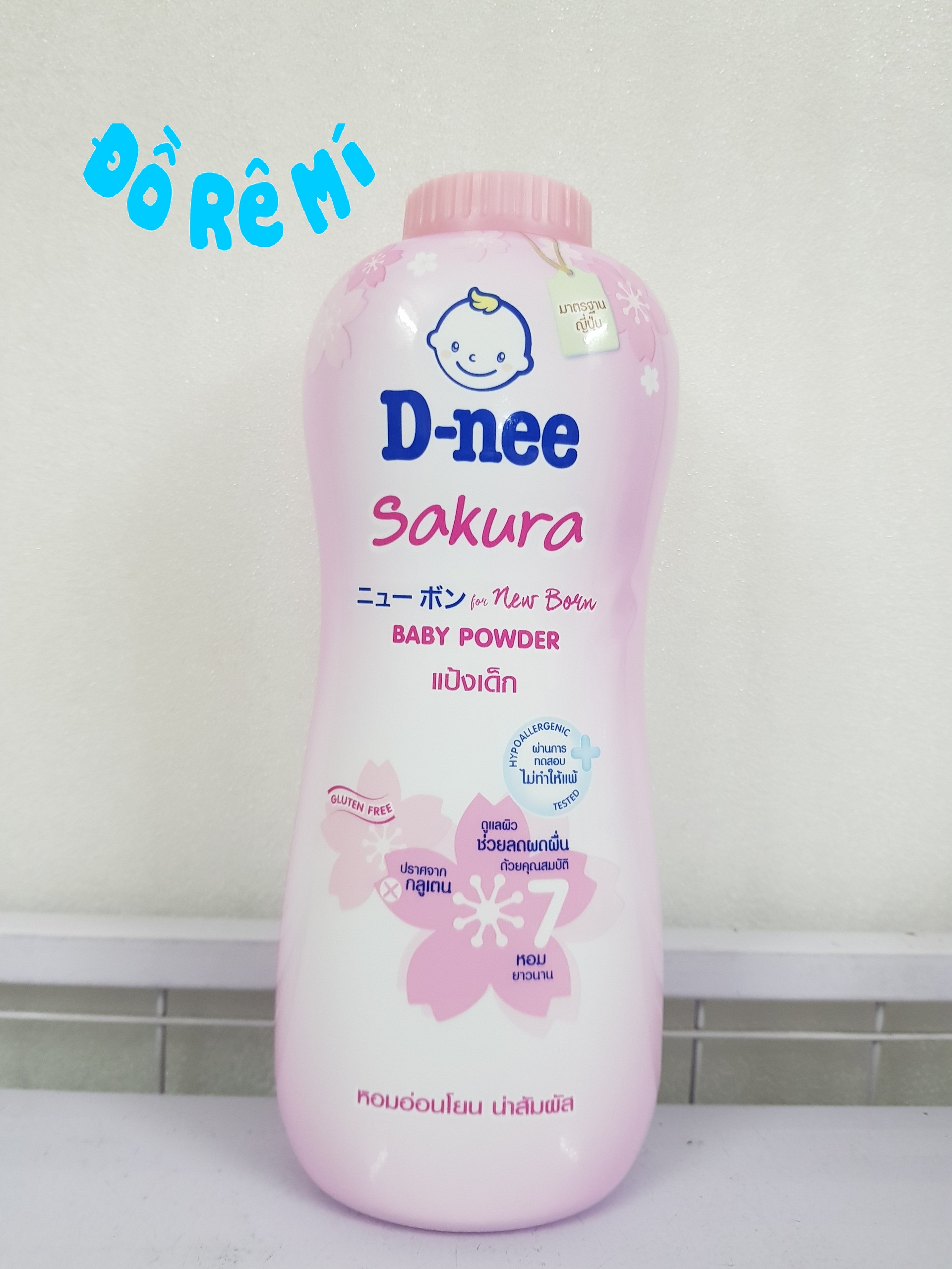 [HCM]Phấn thơm Dnee 380gram Thái chai màu hồng hương hoa sakura