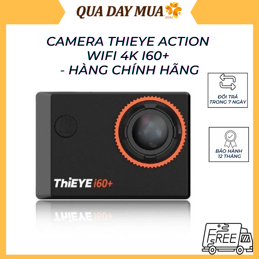 Camera hành động ThiEYE Action Wifi 4K i60+ | Chống nước IP68  góc rộng 170 ° / Zoom 4XPin - Hàng chính hãng