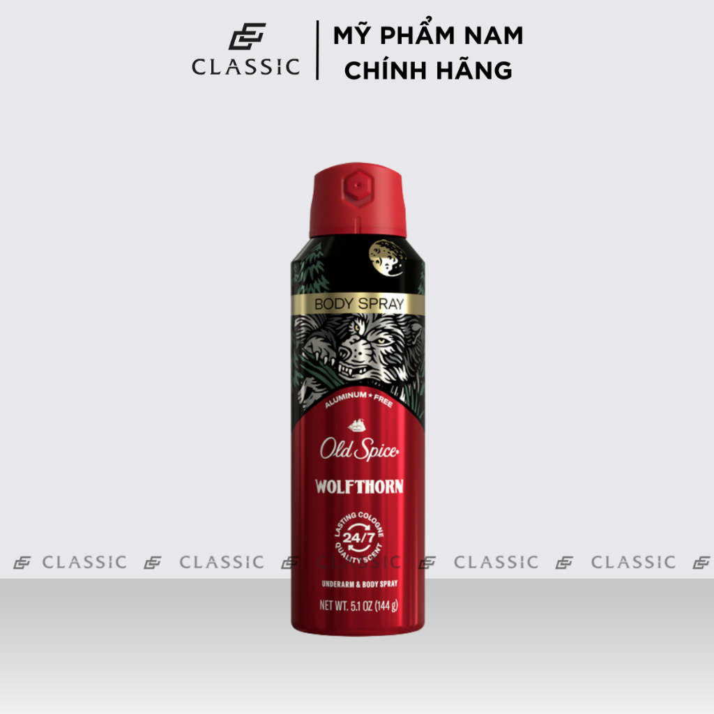 Xịt khử mùi old spice wolfthorn body spray 144g