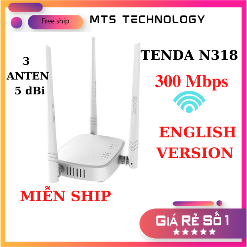 Bộ Phát Wifi Tenda N318 Modem wifi xuyên tường chuẩn 300 Mbps, kích sóng wifi không dây, cục phát wifi không dây, cục hút wifi - Hàng Like New 95%