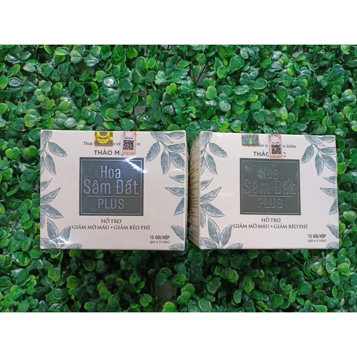 [9 hãng, giá sỉ] 02 Hộp Trà giảm cân Hoa Sâm Đất Plus (15 gói)