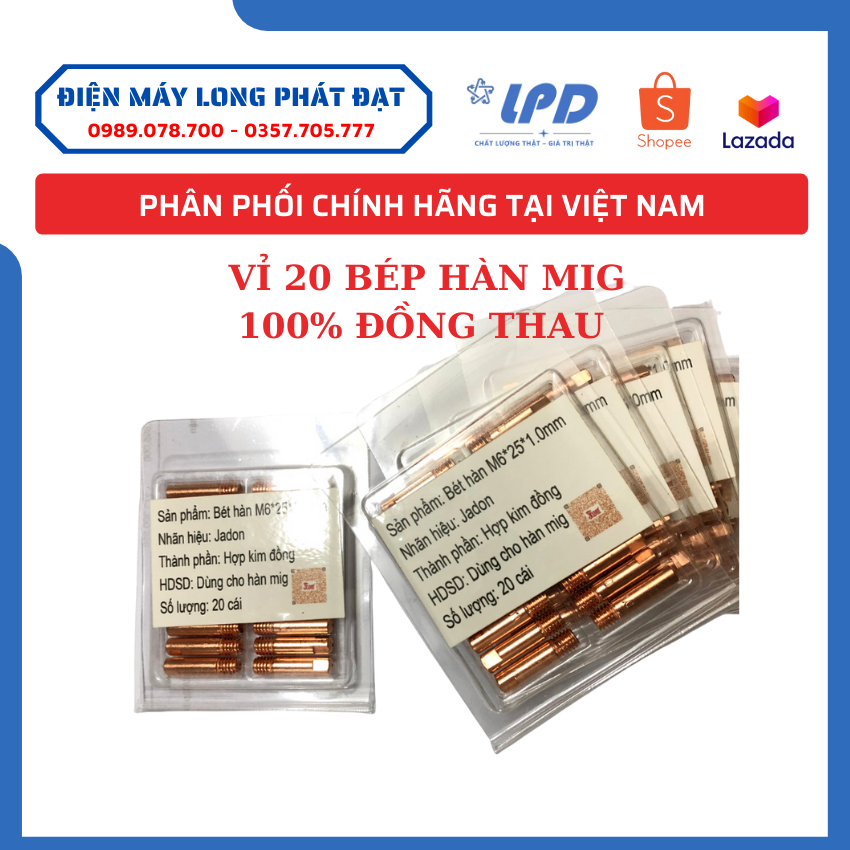 Bộ 20 bép hàn 0.8ly và 1.0ly của máy hàn MIG mini