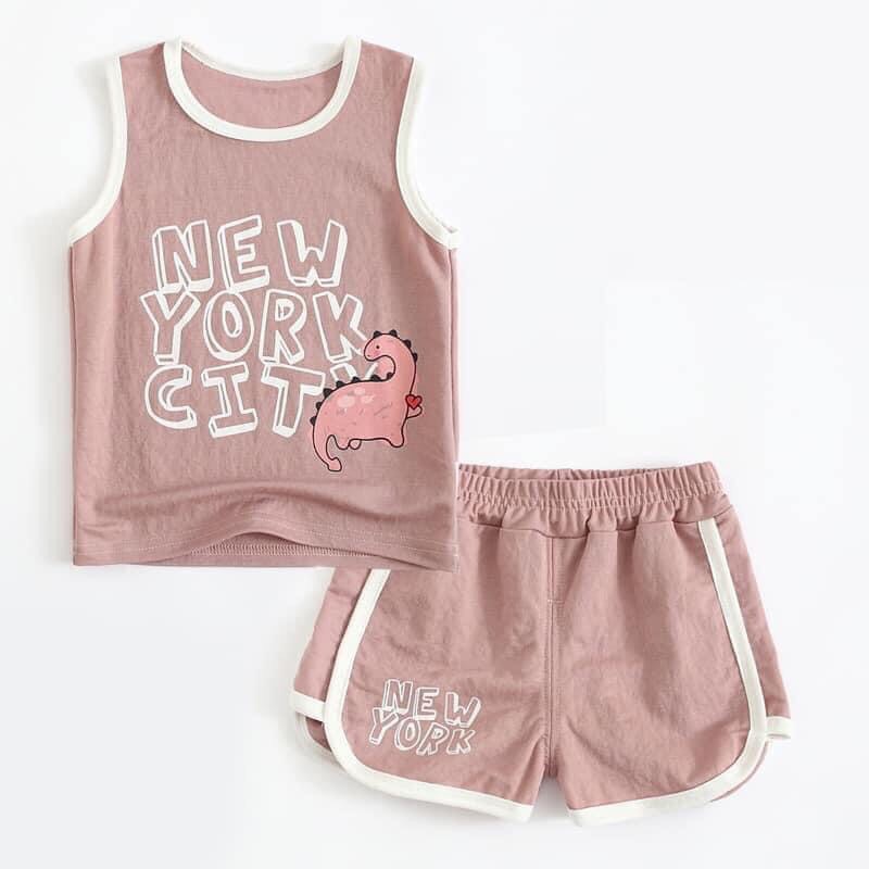 Bộ ba lỗ đũi in hoạ tiết cho bé từ 7-18kg | ảnh thật shop chụp | qate 16