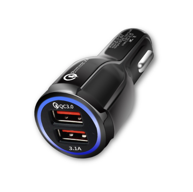 Tẩu sạc nhanh ô tô 2 cổng usb, có sạc nhanh 3.1a
