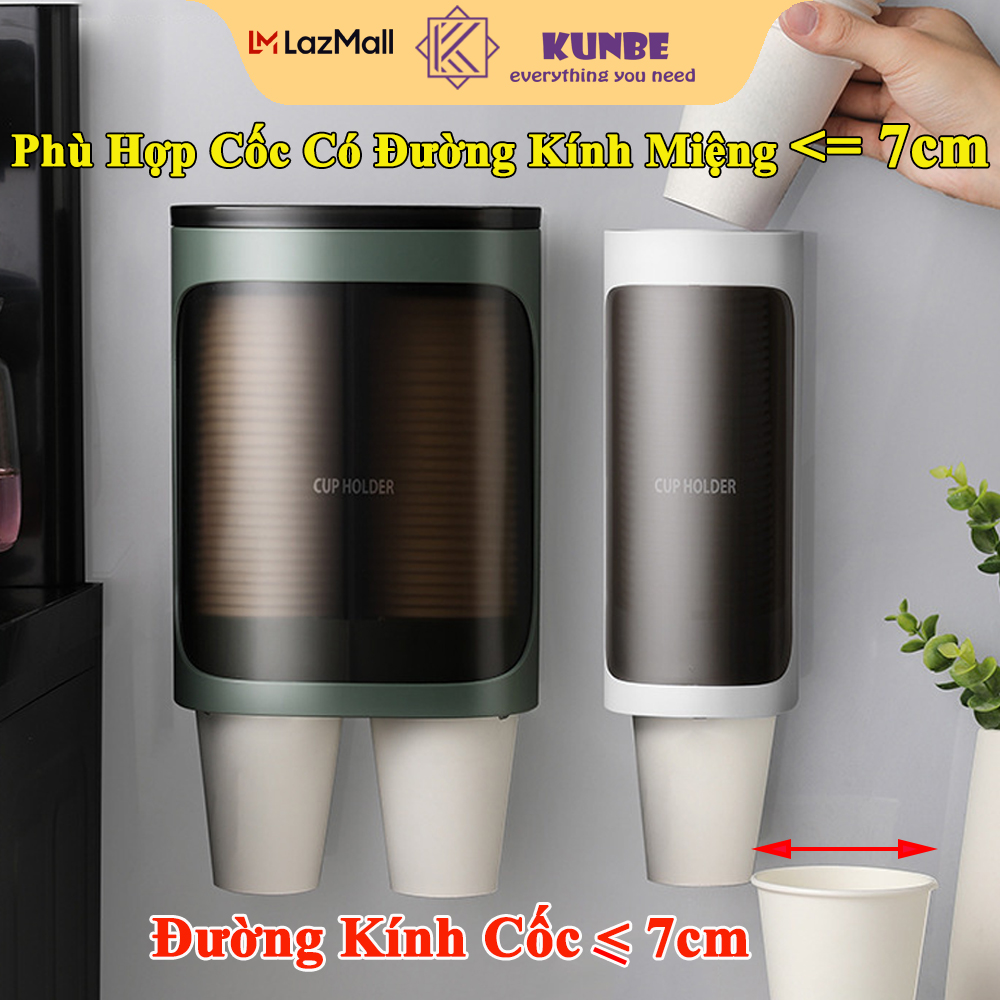  Hộp Đựng Ly Giấy Cốc Giấy Dùng Một Lần KUNBE Kệ Khay Gắn Tường Lưu Trữ Cốc Giấy Thông Minh Tiện Lợi 