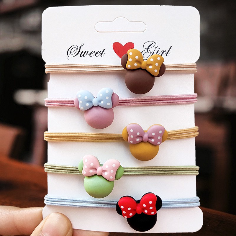 Dây cột tóc cao su kiểu hoạt hình dễ thương cho nữ giá rẻ