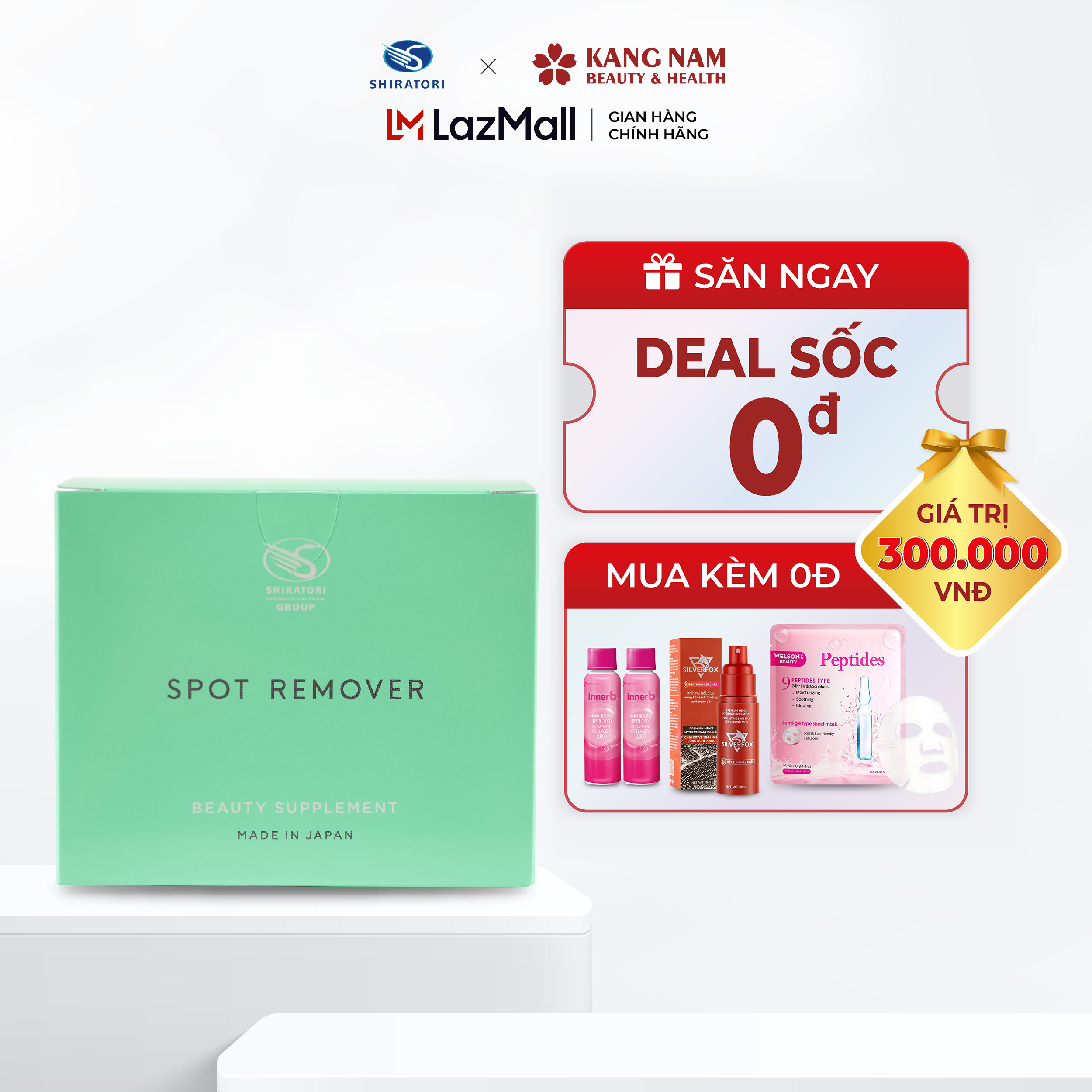 Viên uống giảm mụn Shiratori Spot Remover