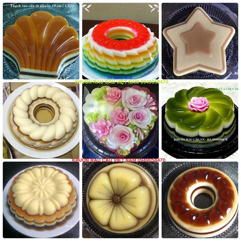 [HCM]Combo 7 khuôn rau cau 20cm như hình/ Chất liệu: nhựa an toàn cho sức khỏeKhuôn được dùng để làm rau cau xôi/ đẹp mắt