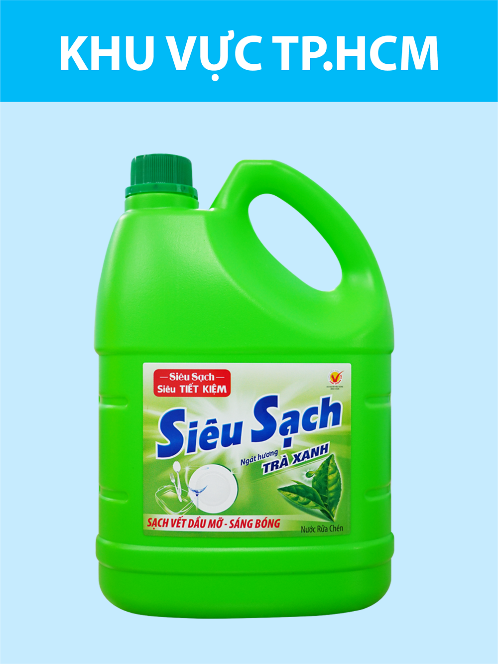 Nước rửa chén lix siêu sạch trà xanh 3kg6