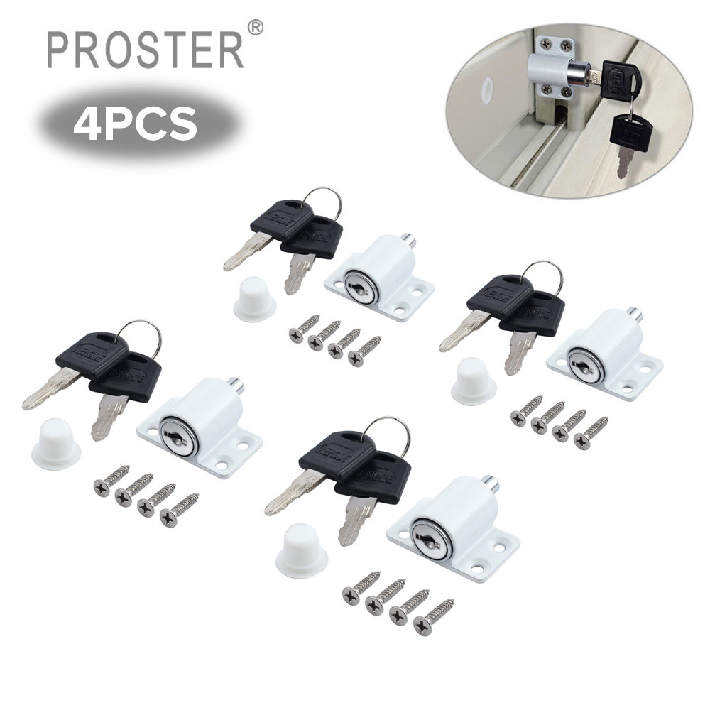 Proster 4 cái an ninh cửa trượt và khóa cửa sổ cho Push-Pull Door trẻ em thú cưng an toàn