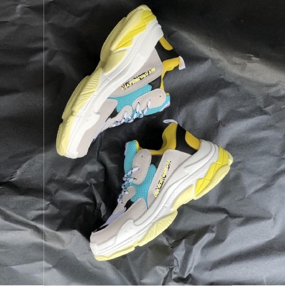Giày sneaker balenciga trip vàng xanh