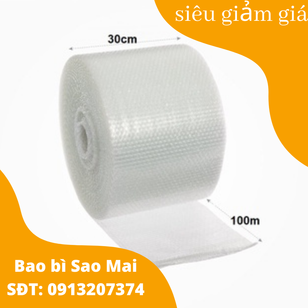 Cuộn chống sốc bọt khí bọc hàng kích thước 0.3 m x 100 m