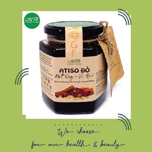 NƯỚC CỐT VÀ MỨT HOA ATISO ĐỎ MẬT ONG VỊ QUẾ - 480GR