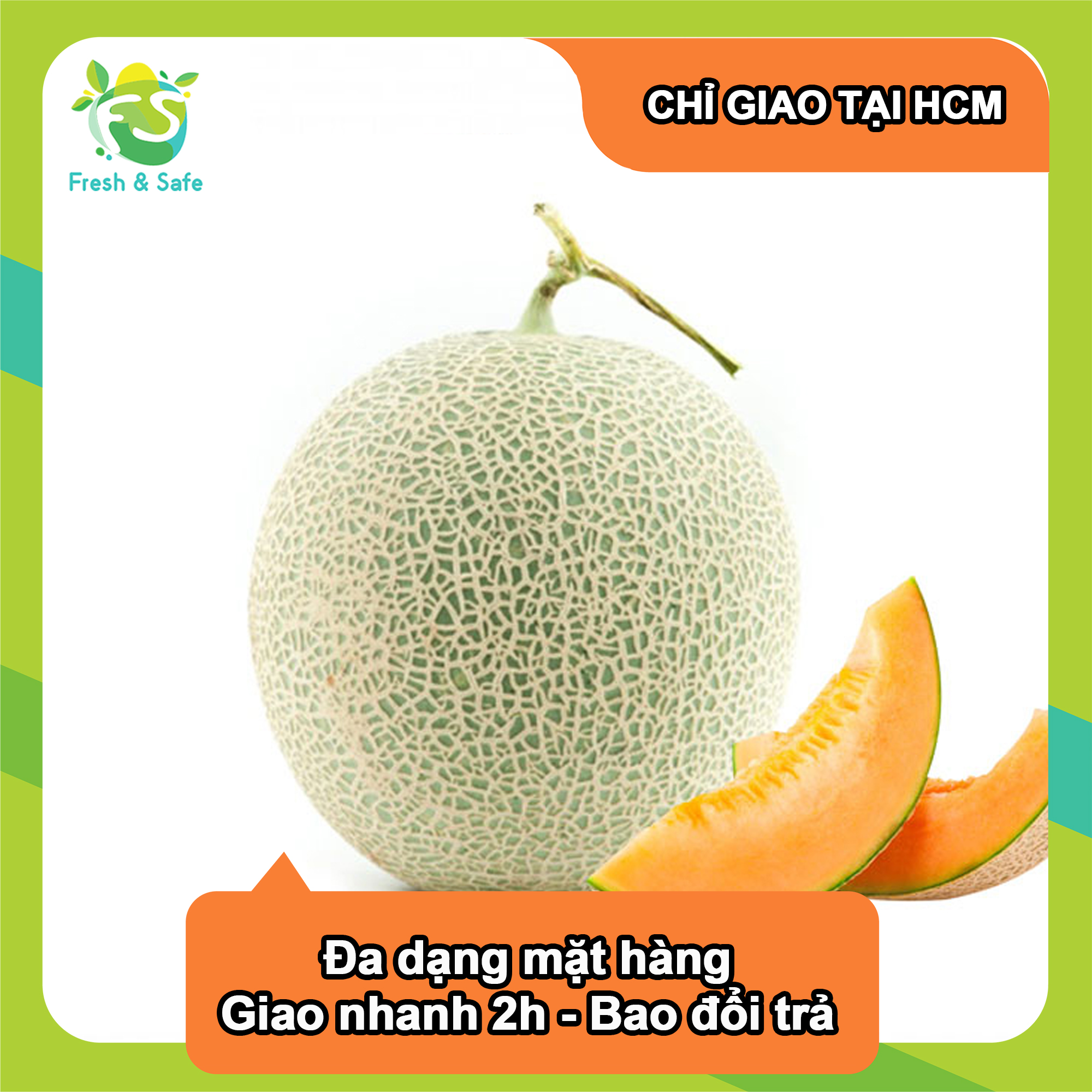 [Chỉ Giao HCM] Dưa Lưới Tròn - trái 1.2kg