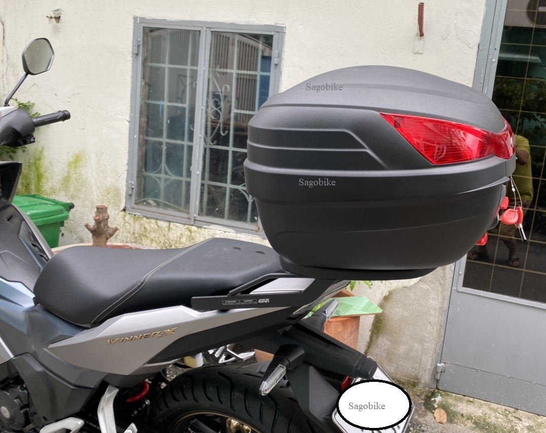 Thùng xe winner x 2022, thùng givi b27n và baga givi lắp cho winner x v3