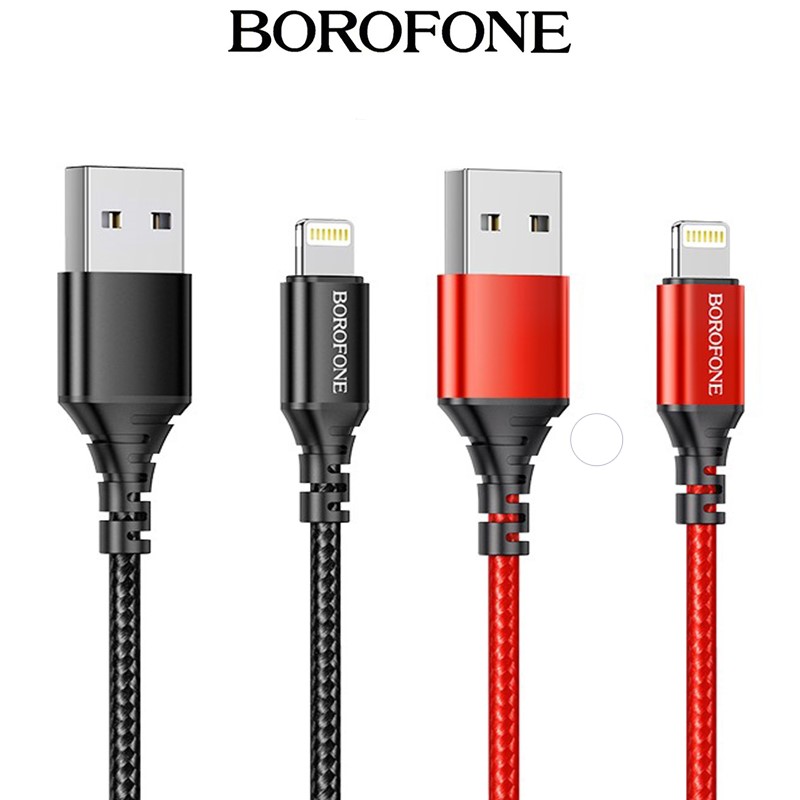 Cáp sạc nhanh Borofone BX54 dây dù 2.4A cho iPhone, Android, iPad, dây truyền tải dữ liệu dài 1m - Chính hãng