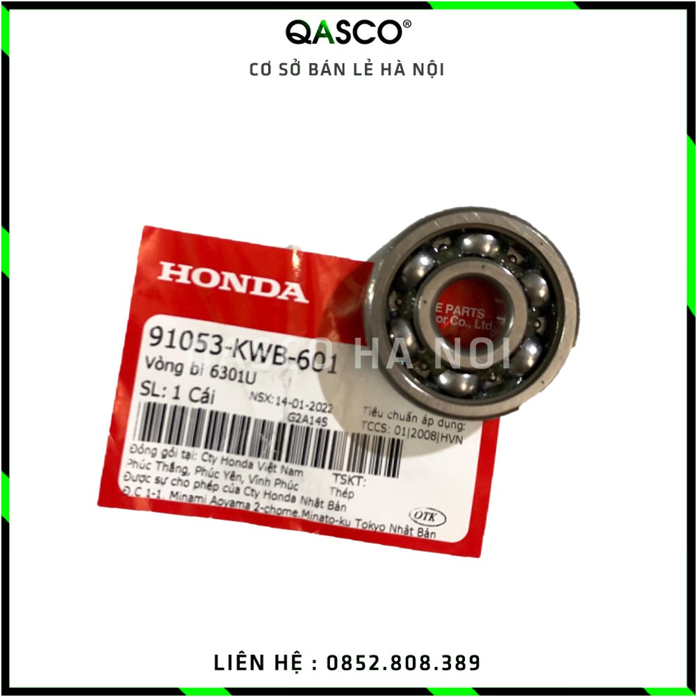 Vòng bi 6301u honda future 125 fi / rsx qasco