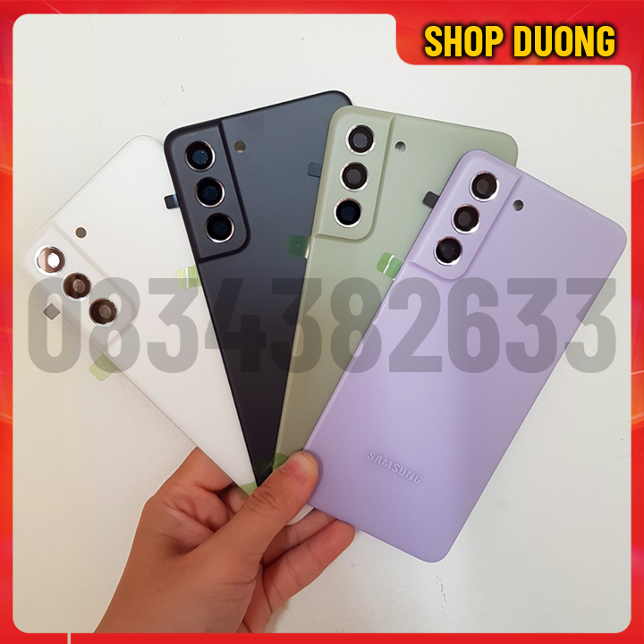 Linh kiện - nắp lưng điện thoại samsung s21 fe có kính camera và keo dán - shop dương