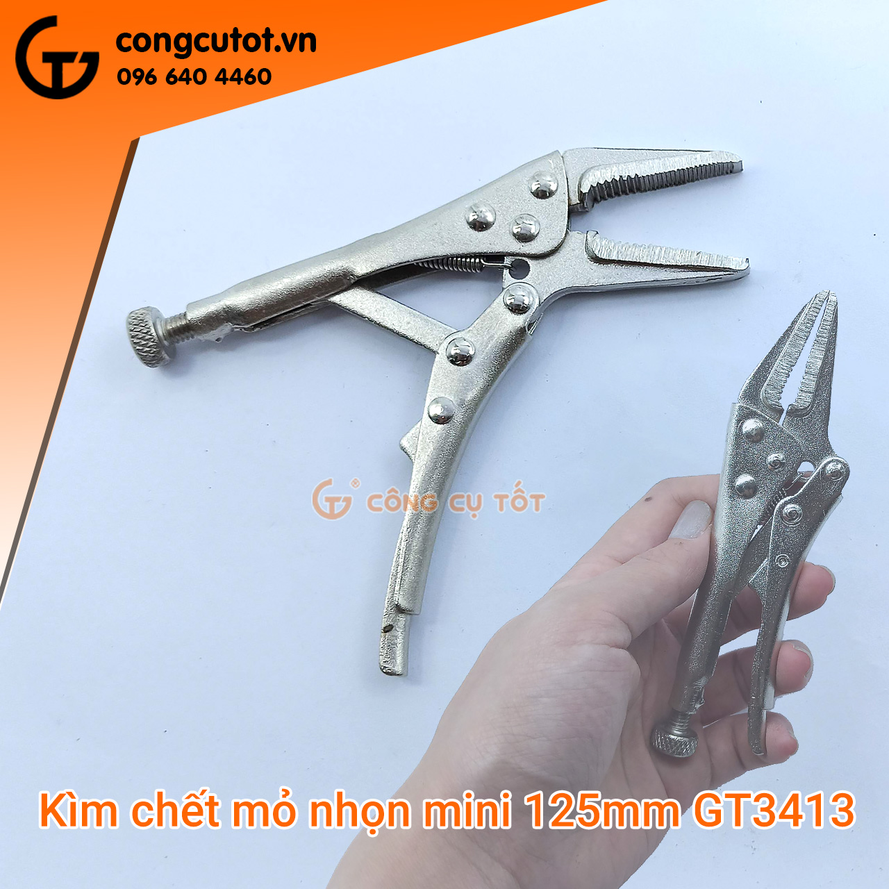 Kìm bấm chết mỏ nhọn mini GT3413 125mm