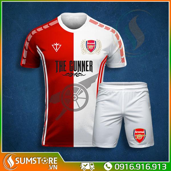 [HCM]Đồ Thể Thao Bóng Đá Đẹp - CLB Arsenal Gunner Trắng Chất Lượng Hàng Đầu