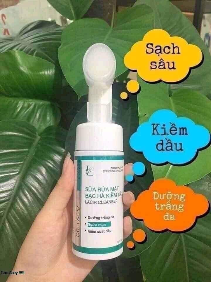 Sữa Rửa Mặt Bạc Hà Kiềm Dầu Ngừa Mụn Lacir Cleanser