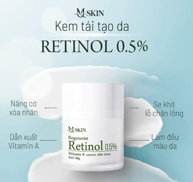 Retinol 0.5 mq skin kem tái tạo và trẻ hóa làn da