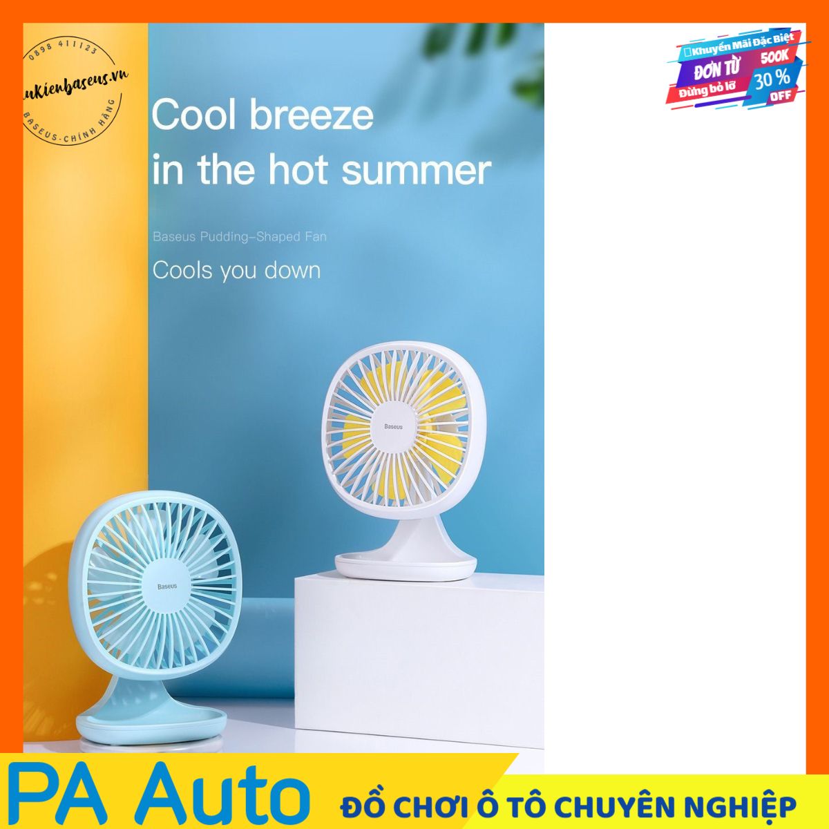 Quạt mini để bàn Baseus Pudding-Shaped Fan
