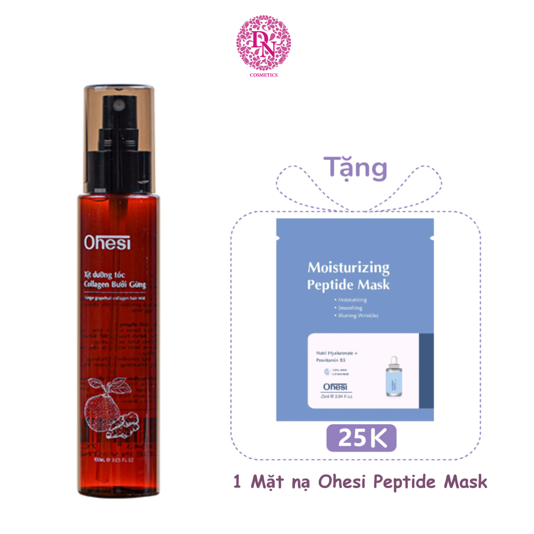 Xịt dưỡng tóc Collagen Bưởi Gừng Ohesi 100ml