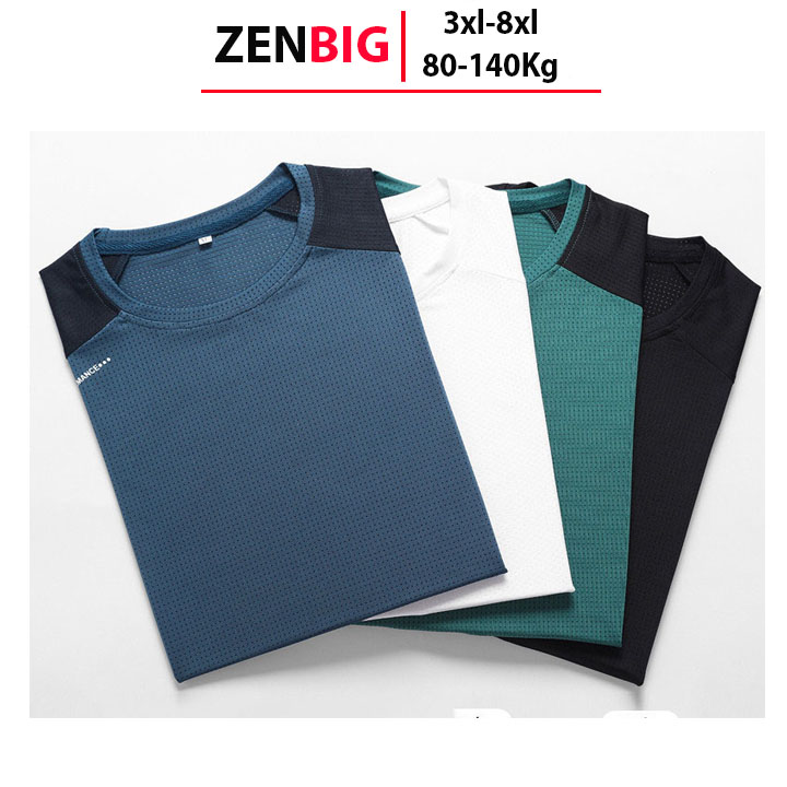 Big size Áo thun nam không cổ big size dành cho người mập người béo