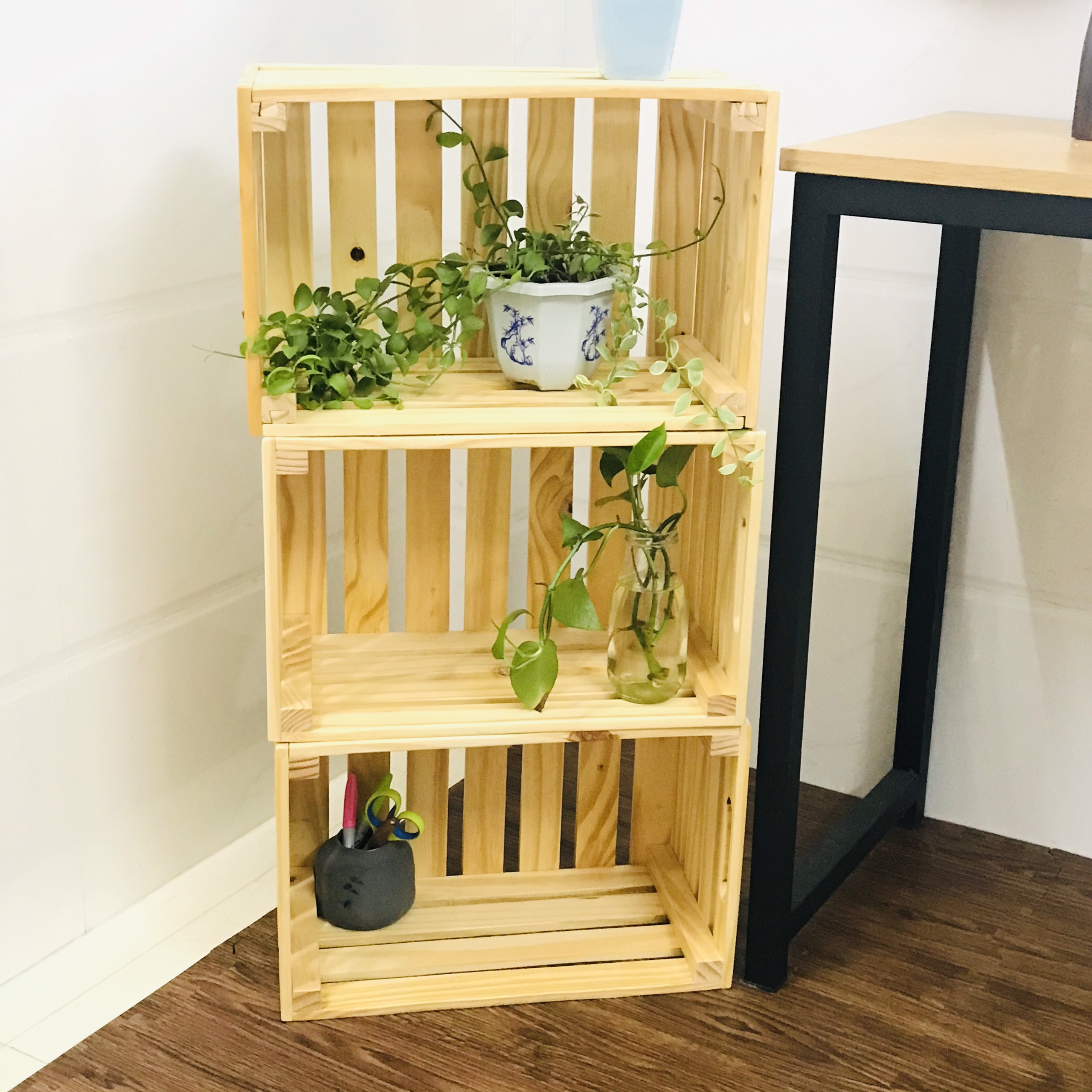 Hộp Gỗ Pallet, Thùng Gỗ Trang Trí Decor Kháng Nước 2 Lớp - Wooden Crate