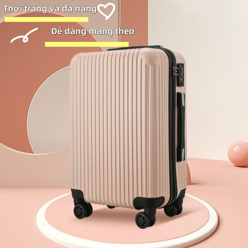 Vali du lịch 20 inch, bánh xe đa năng, xoay 360 độ, có thể mang lên máy bay, hộp đựng xe đẩy cầm tay khóa kéo chống thấm