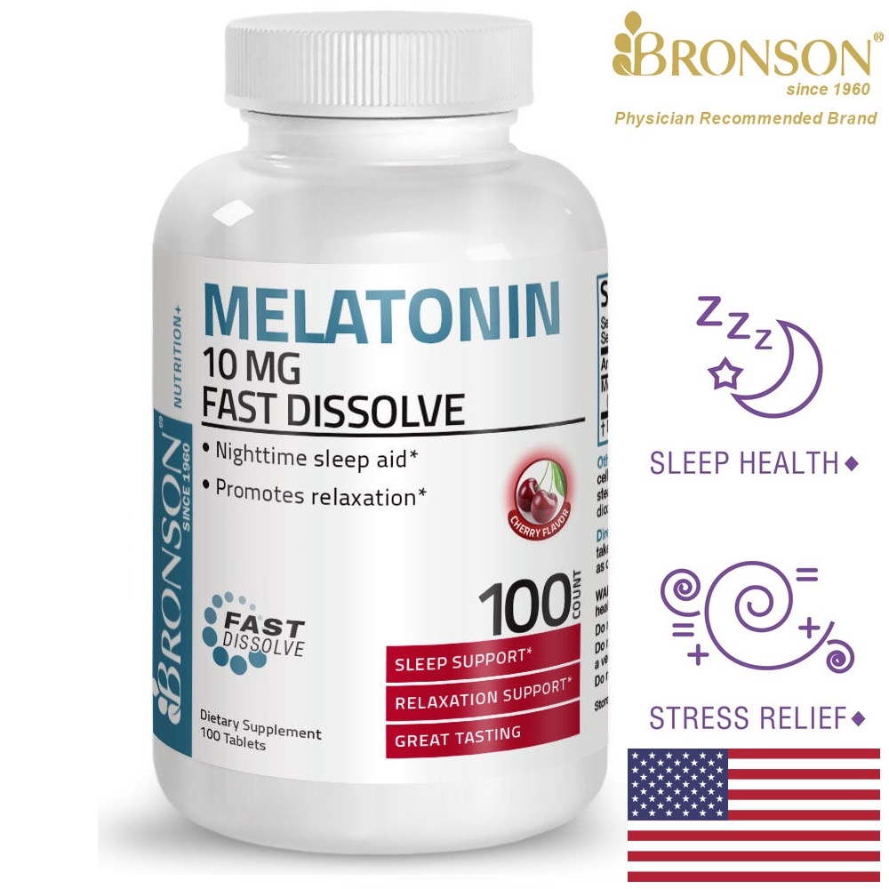 Organic Melatonin Fast Dissolve 10mg - 100 viên Mỹ - Giúp ngủ ngon