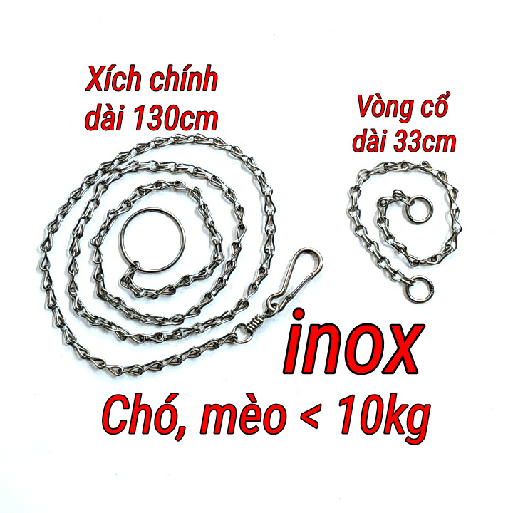 Xích chó mèo inox cỡ nhỏ