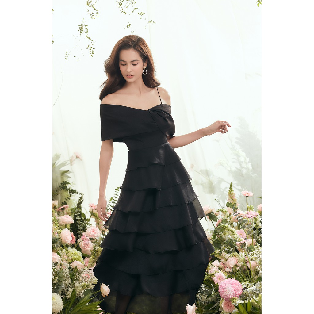 Mira - eily dress đầm nữ tám tầng màu đen