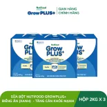 Combo 3 Sữa Bột Nutifood GrowPLUS+ Biếng Ăn (Xanh) - Hỗ Trợ Kích Thích Ngon Miệng, Tăng Cân Khỏe Mạnh (3 Hộp 2 Kg)