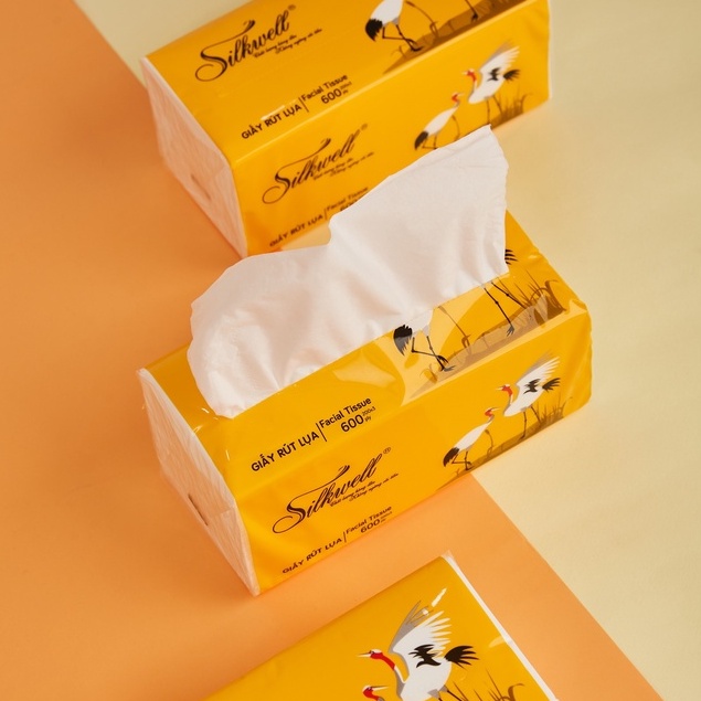 Gói 160-200 Khăn Giấy Rút Lụa Silkwell 3 Lớp - Khăn Giấy Ăn Gấu Trúc