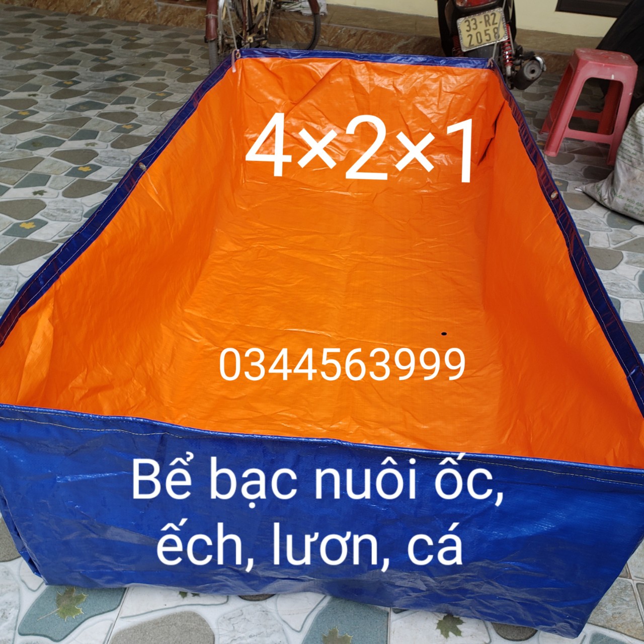 bể bạt nuôi cá cảnh , ốc , ếch , lươn kích thước 3*2*1